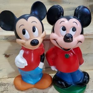 Vintage Mickey Mouse Piggy Bank set